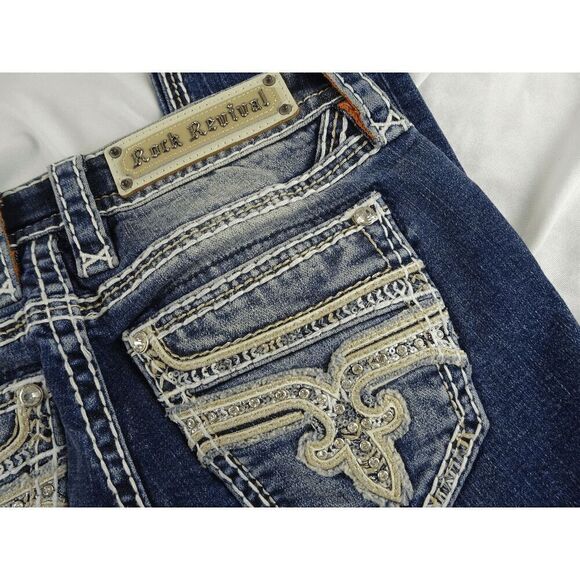 Rock Revival Raffia Skinny Jean Size 26 - Picture 4 of 9